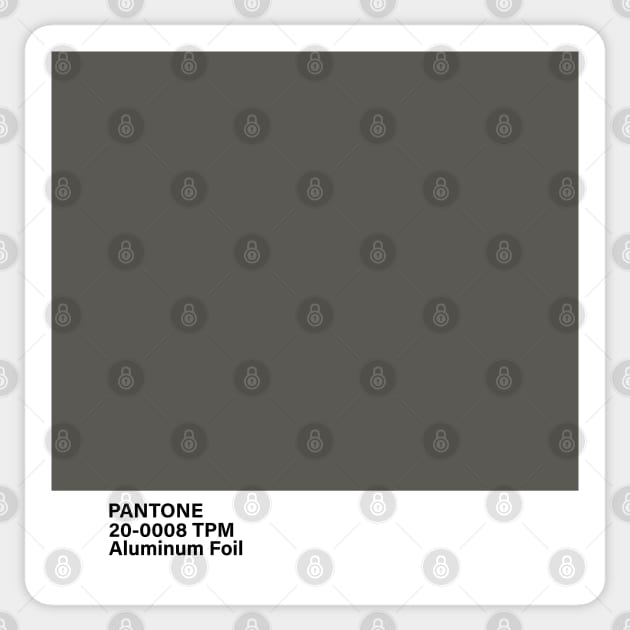 pantone 20-0008 TPM Aluminum Foil Sticker by princessmi-com